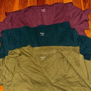Bundle of 3 madewell whisper v neck tees